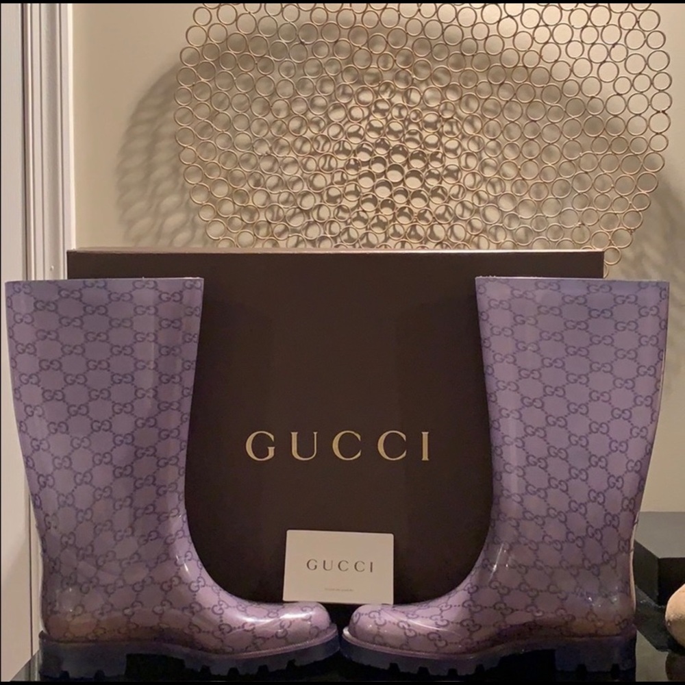 Gucci GG Rubber Rain Boots